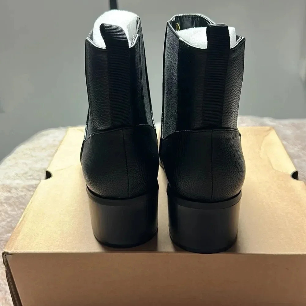 VETASTE Pointed Toe Stacked Chunky Block Heel Ank… - image 7